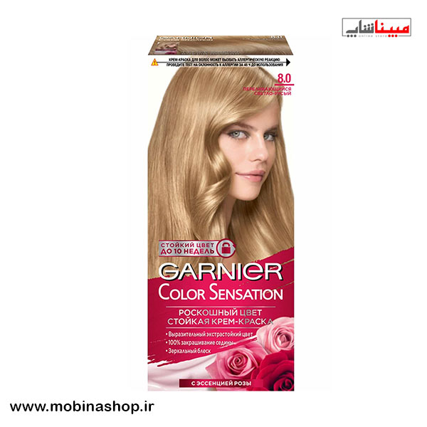 رنگ موی گارنیر مدل کالر سنسیشن شماره 8.0