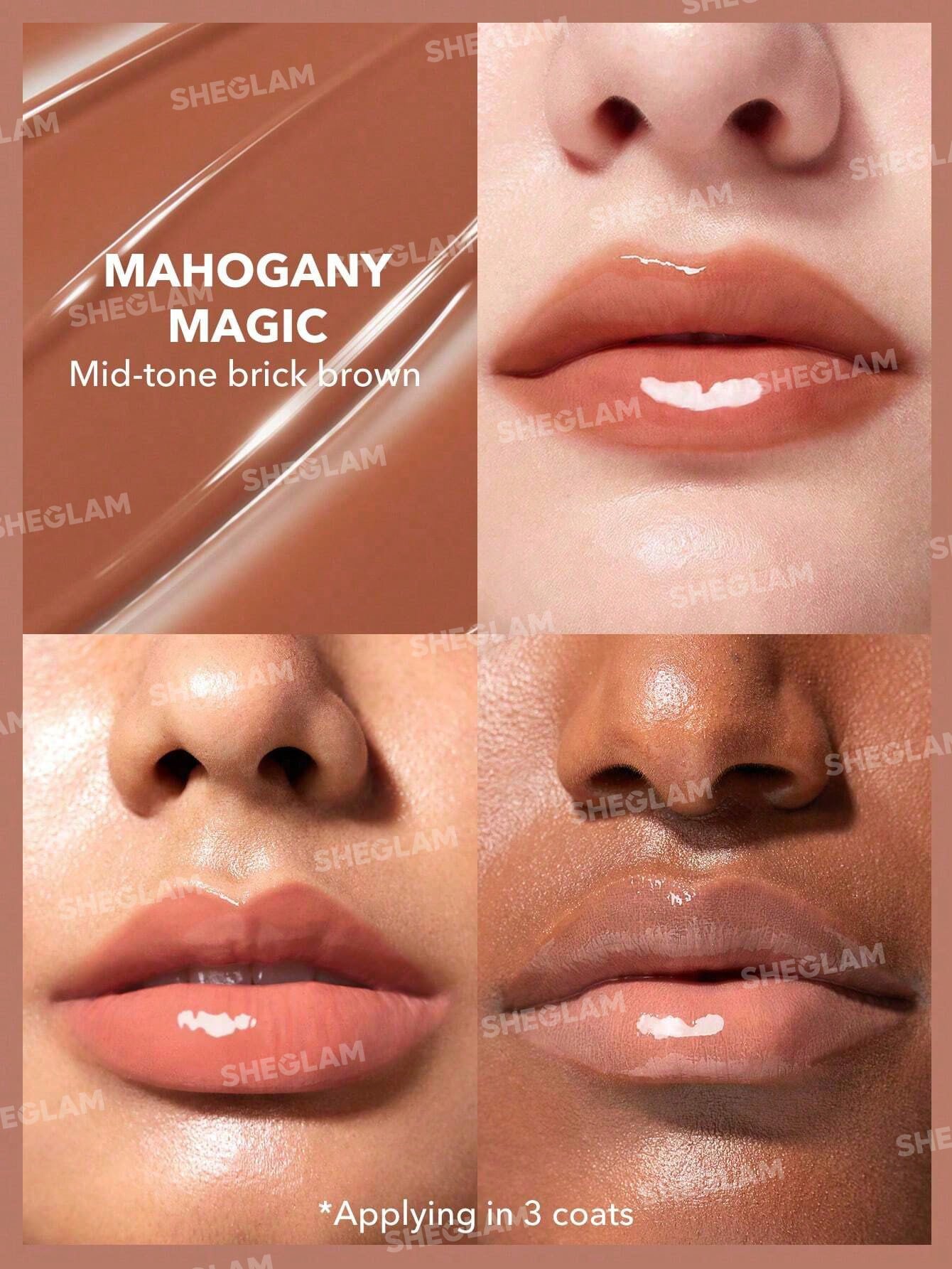 لیپ پلامپر شیگلم رنگ mahogany magic